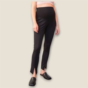 Seraphine Maternity Ponte Roma Trouser‎ Pant Zip Cuff Black NWT